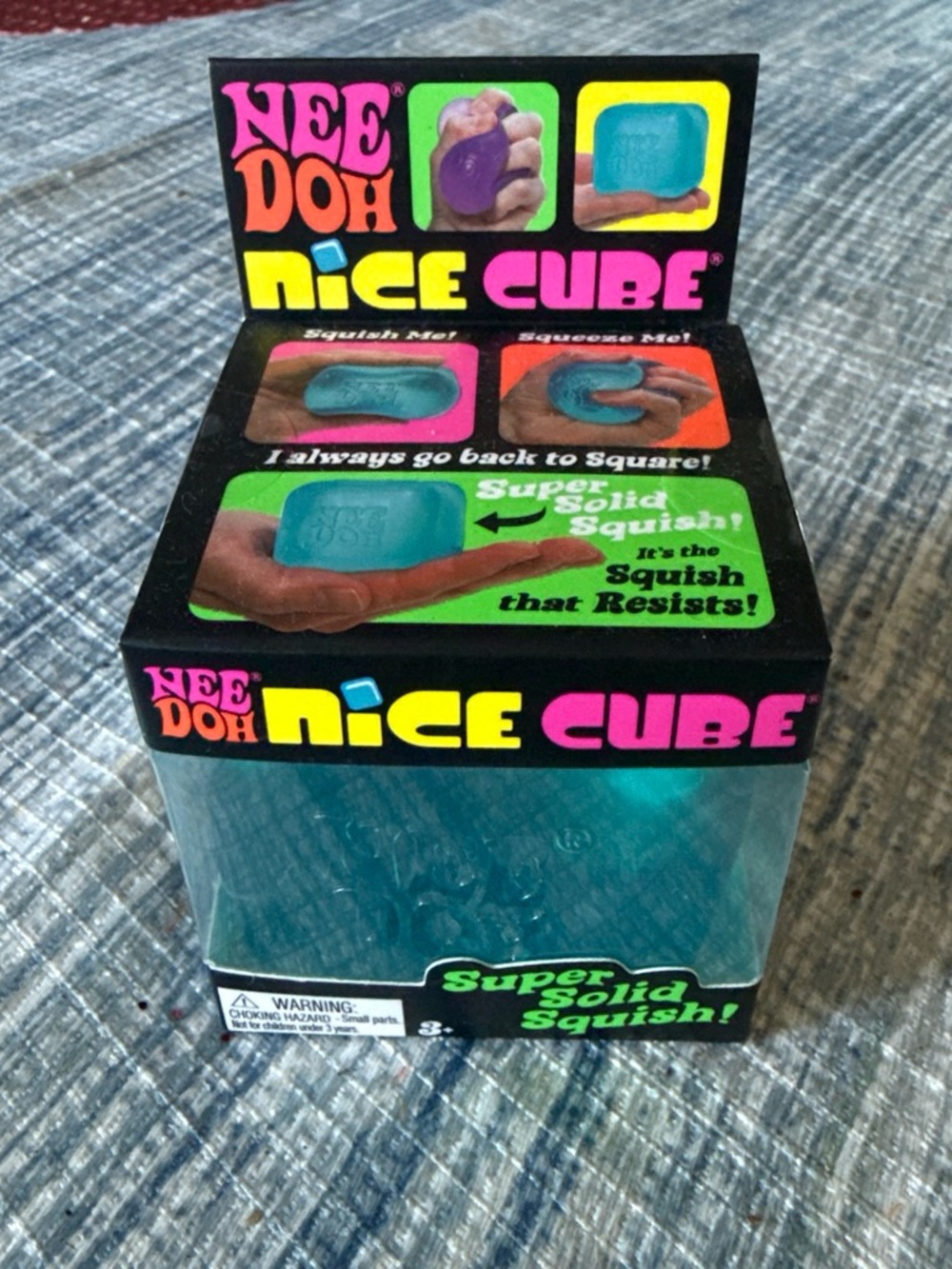 Needoh Cube Super Solid Squish - Blue